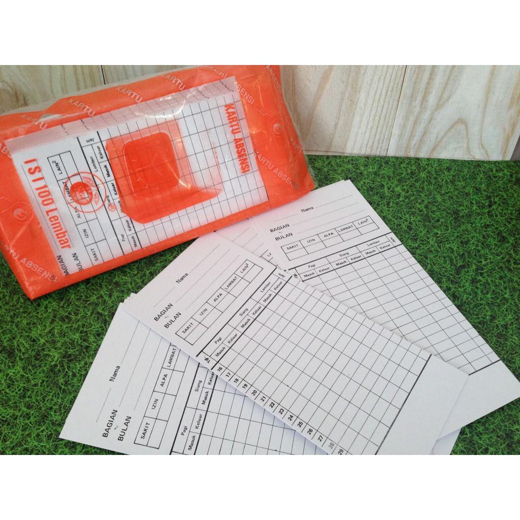 Kartu Absen (100 lembar)