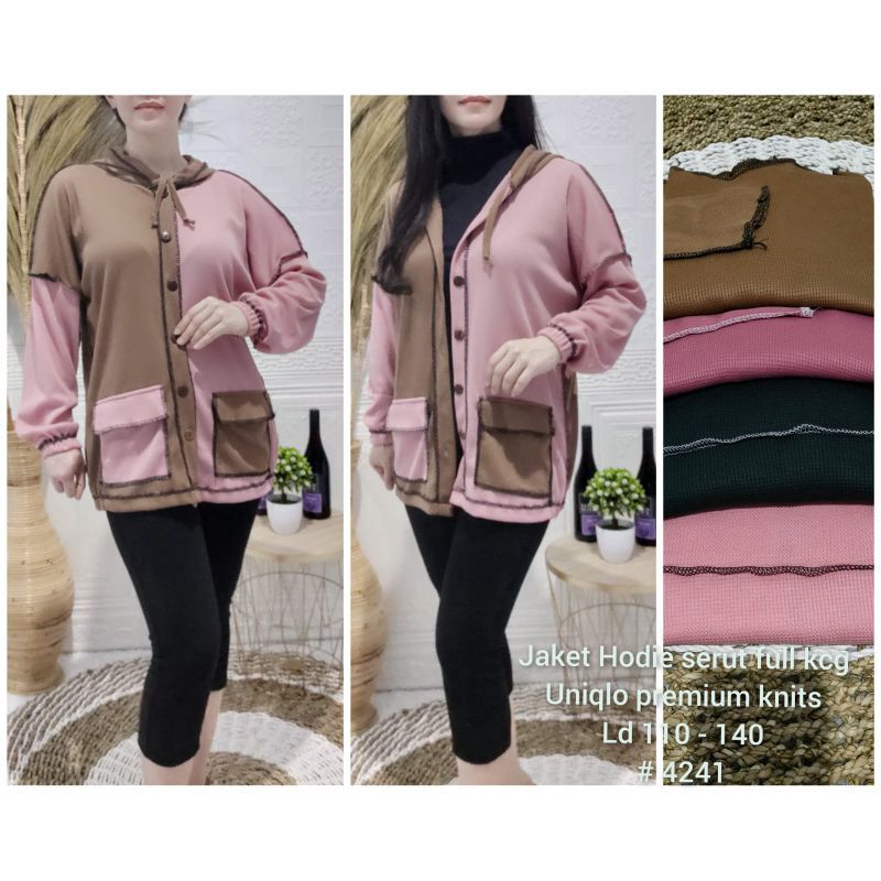 4241 HOODIE TERBALIK BY AQUILA - HOODIE KNIT / ATASAN TERBALIK / ATASAN VIRAL / HOODIE KEBALIK BUSUI