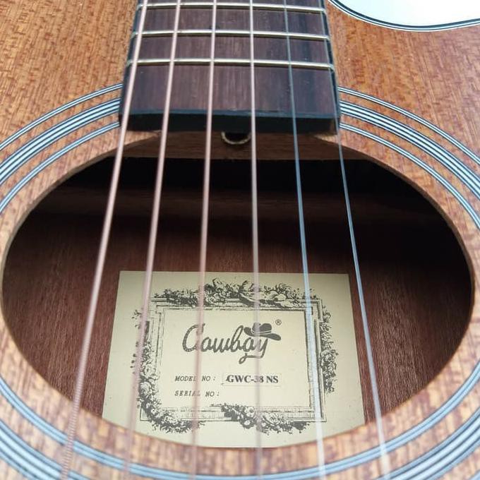 Gitar Akustik Elektrik Cowboy Gwc-38Ns Gwc 38 Ns Original - Paket A