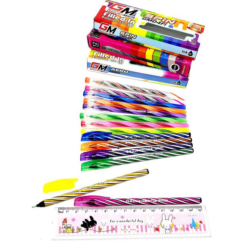 

Pulpen Murah Lilin Spiral Pen Balpoint Pena