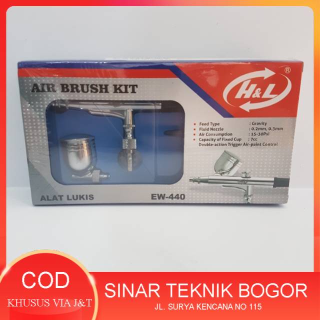 

H&L Air Brush Kit Pen brush spray gun lukis EW-440