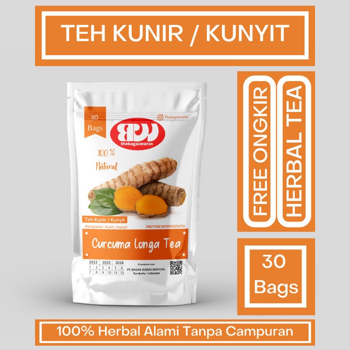 

Teh kunyit / kunir herbal tea bag isi 30