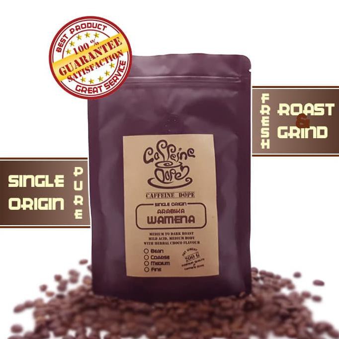 

Kopi Arabika Wamena 200 Gr Single Origin Bean/Biji & Ground/Bubuk - Bean - Biji