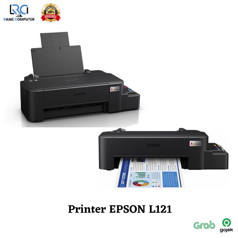 PRINTER EPSON L121 L-121 L 121 PRINTER MURAH A4 PENGANTI L120 L-120 RESMI Komplit Tinta Original