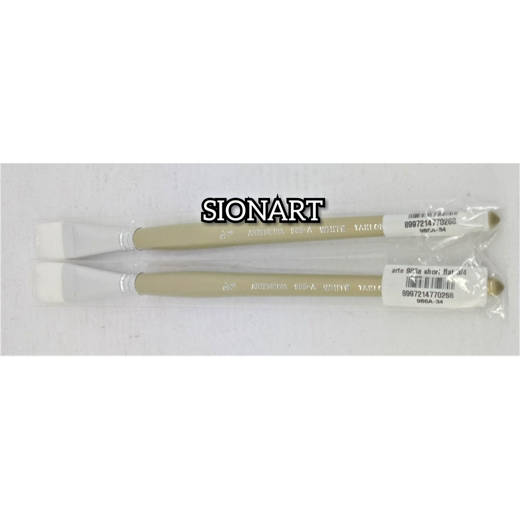 

Artemedia Gold 986A Short Flat Taklon Brush No 3/4
