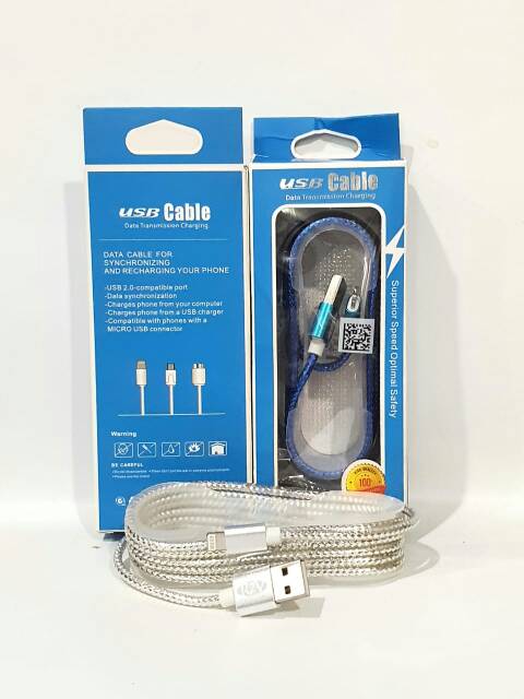 Kabel Data Nylon Original Iighting Cable USB For IOS Panjang 1.5 Meter