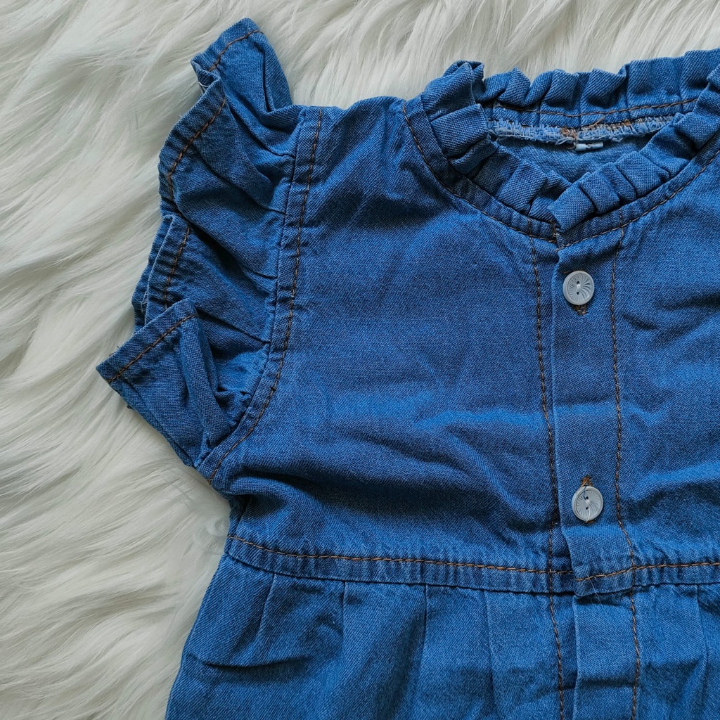 Dress anak perempuan blith rample / dress anak 1-5tahun / dress jeans  anak / dress anak vanesha