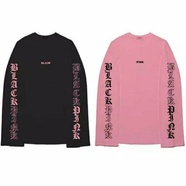 Kaos baju tshirt BLACKPINK Lengan panjang BLINK LISSA JENNIE JISOO ROSE KPOP KOREA