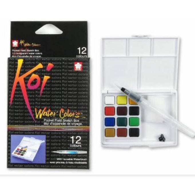 

PERALATAN MELUKIS SAKURA KOI WATER COLOR 12 WARNA ALAT LUKIS