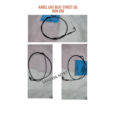 KABEL GAS BEAT STREET (B) NON ORI CABLE THROTLE BAWAH TALI GAS TUTUP /CLOSE MOTOR HONDA BEAT STREET 