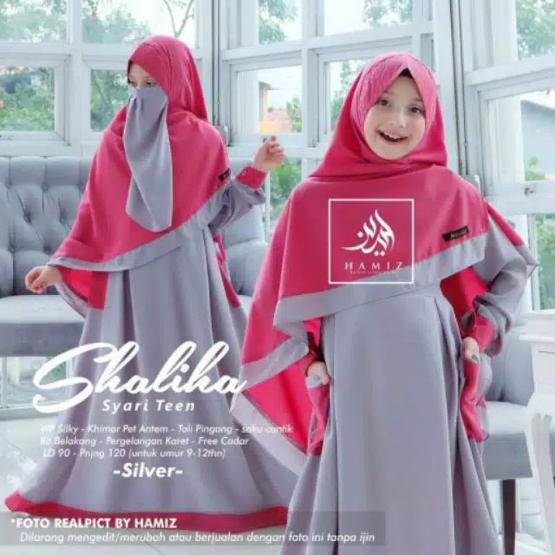 SYALIHA SYARI TEEN gamis ana kids remaja set khimar