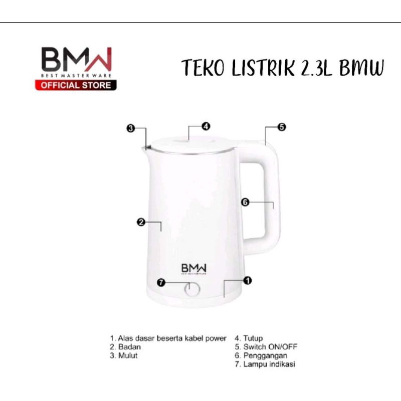 Teko Listrik WARNA BMW 2 L