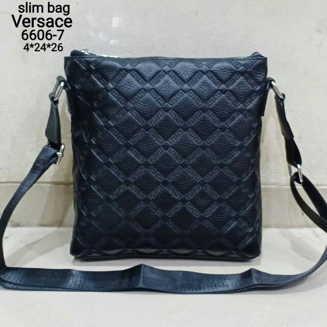 Tas selempang kulit import slim