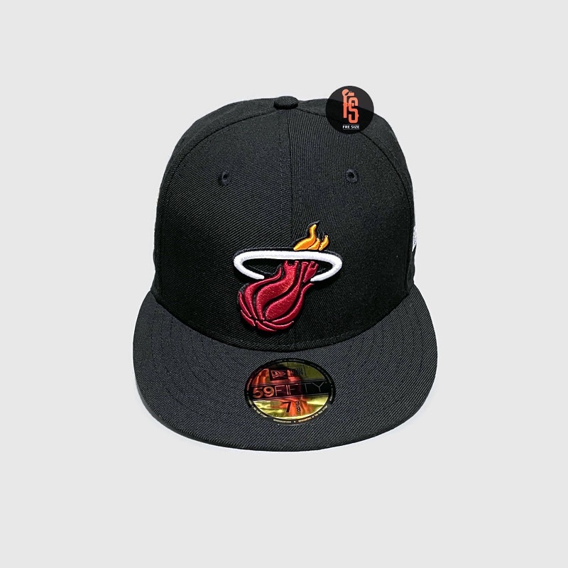 TOPI NEW ERA ORIGINAL 5950 Q2QT MIAMI HEAT BLACK UV SKYBLUE