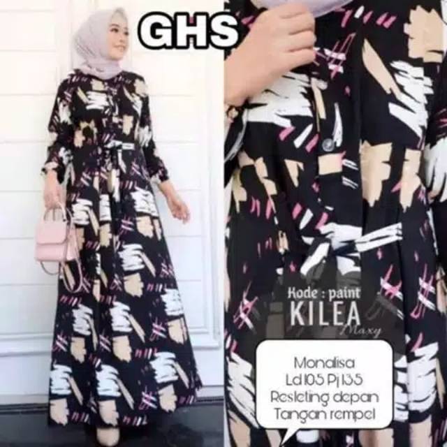 Fourfashion GAMIS ALONA / GAMIS CRAYON / JEMMA MAXY DRESS GAMIS MONALISA MUSLIMAH FASHION MAXY