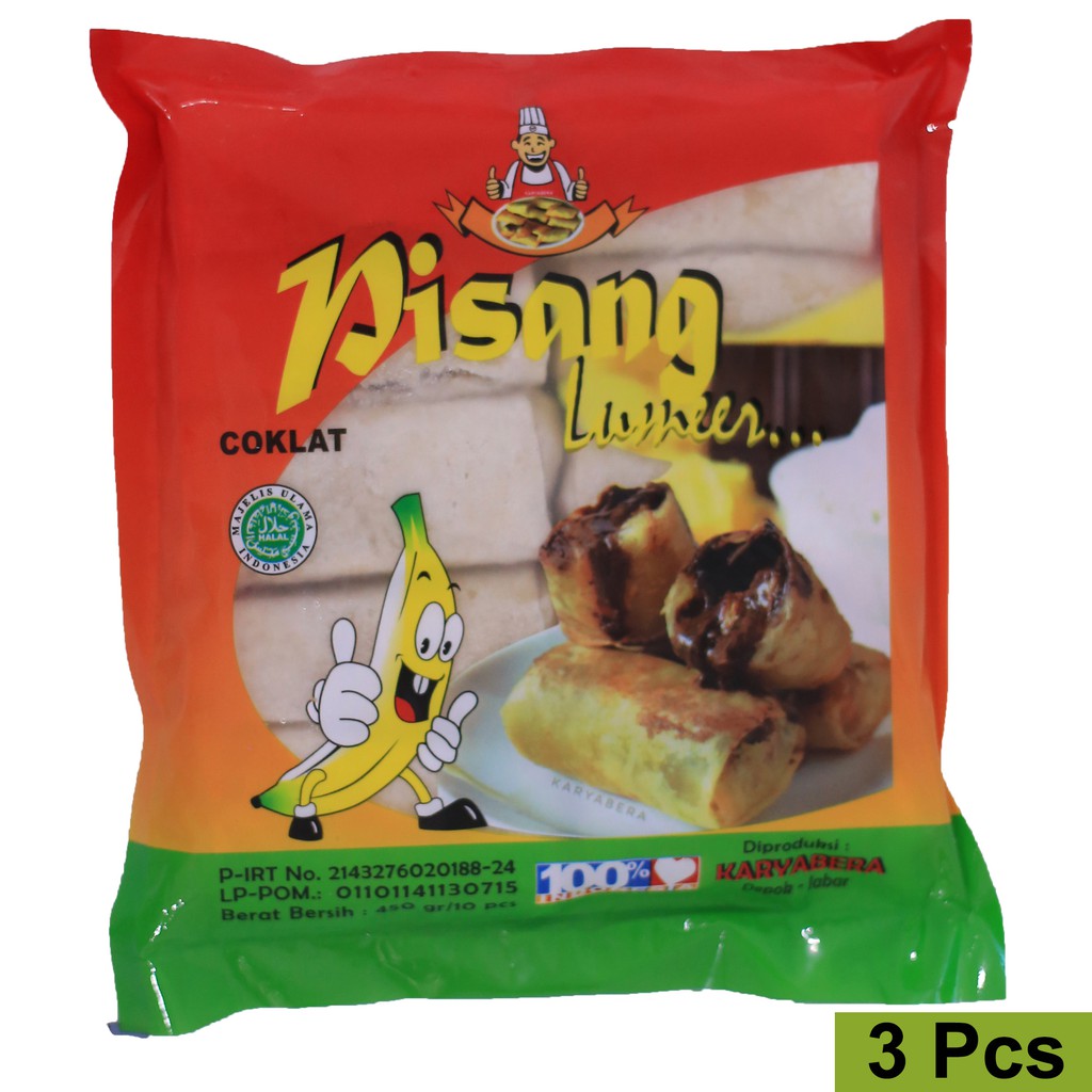 

Karyabera Paket Pisang Lumer Coklat 3 Pcs