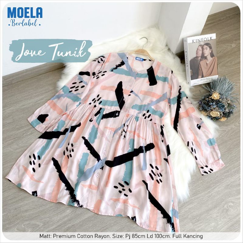 JONE TUNIK long tunik wanita cantik pastel busui rayon premium viral original MOELA