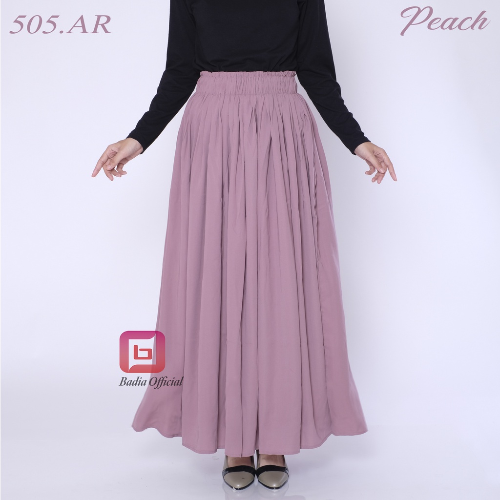 rok payung flare kembang polos lycra katun tebal bisa jumbo wanita premium