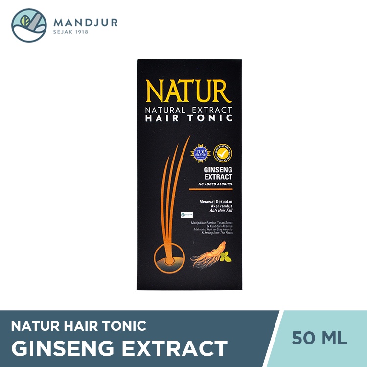 Natur Hair Tonic Ginseng Extract 50 ML - Vitamin Rambut Rontok-1