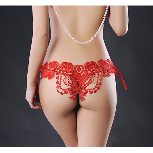 Sexy G String Wanita Lace transparan Tali Thong size Besar c077-