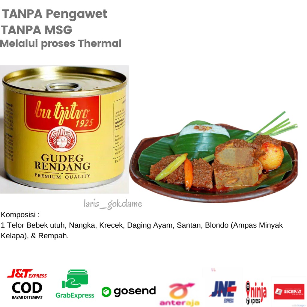 GUDEG RENDANG / PROMO GUDEG KALENG BU TJITRO