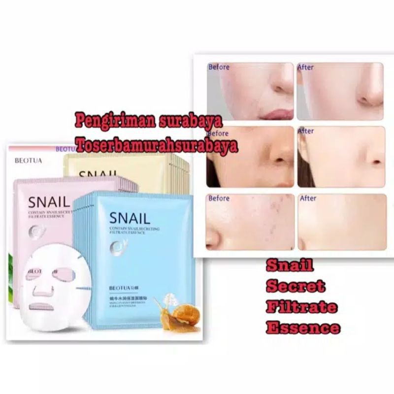 L3 Masker Wajah Snail | Face Mask Korea Beotua Beo tua | Secret Snail Filtrate Essence