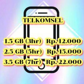 Voucher Paket Data Telkomsel JABOTABEK 1.5 GB / 2.5 GB / 3.5 GB JABOTABEK