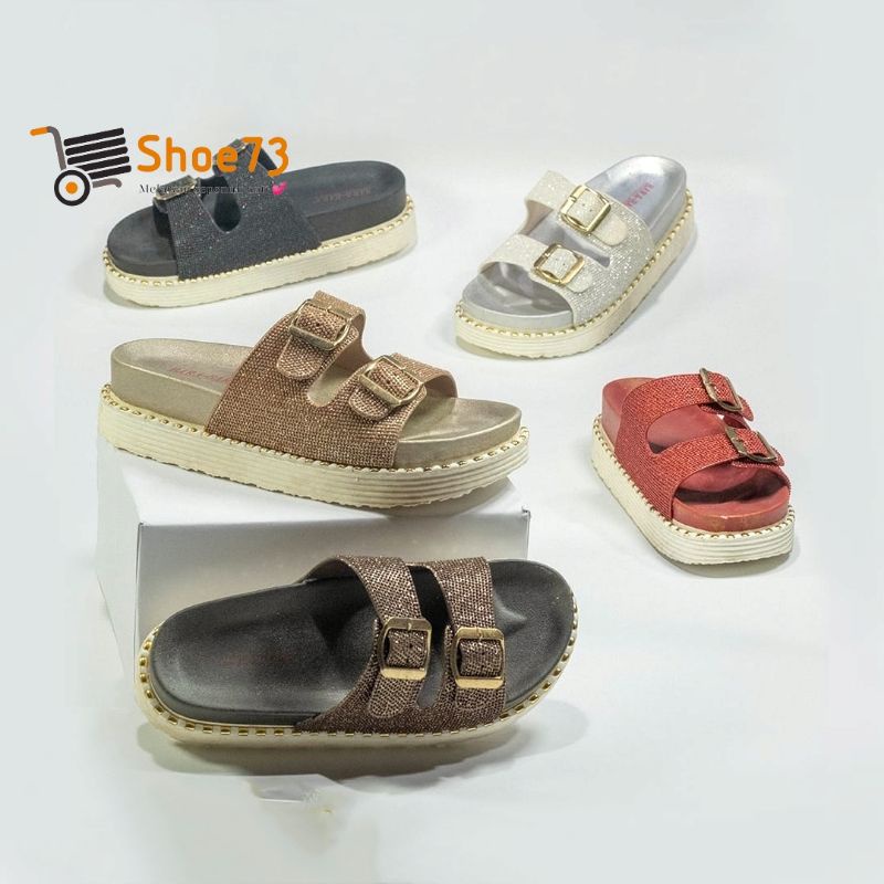 BARA BARA MJZ 8010 BG2M SIZE 36-40 ORIGINAL l Sandal wedges selop jelly ban 2 wanita l Sendal kokop cewek impor