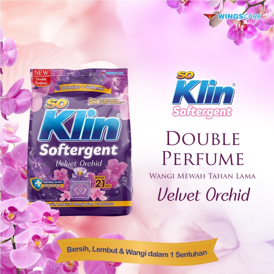 So Klin Softergent Double Perfume Powder Sachet 6x41g