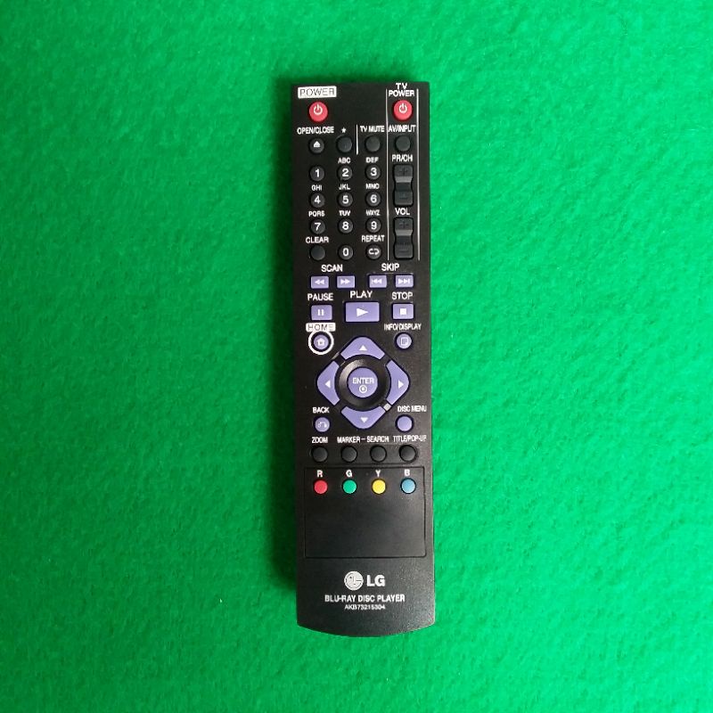 REMOTE BLU-RAY DISC PLAYER LG AKB73215304 ORIGINAL