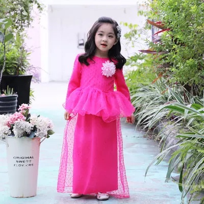 Terusan muslim anak seribu payet baju anak perempuan gamis lebaran pesta ulang tahun ultah dress peplum