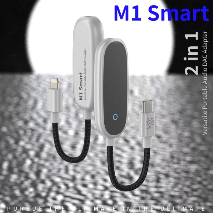 MUSE HIFI M1 Smart DAC USB C &amp; Lightning to 3.5mm BES3001/C100 Chip - Lightning