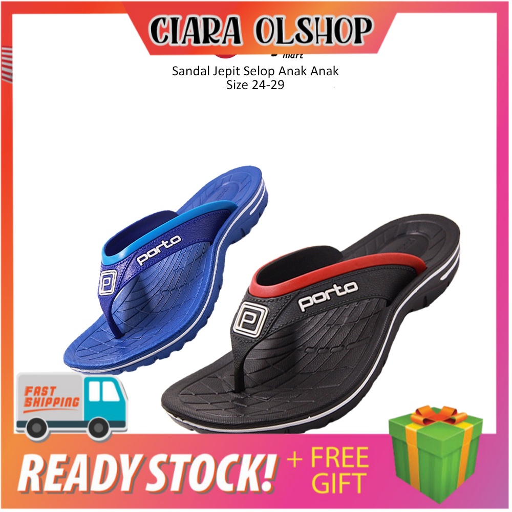 Porto Sandal Jepit Casual Anak Laki Laki  DAN DEWASA 1016K Size 24-43