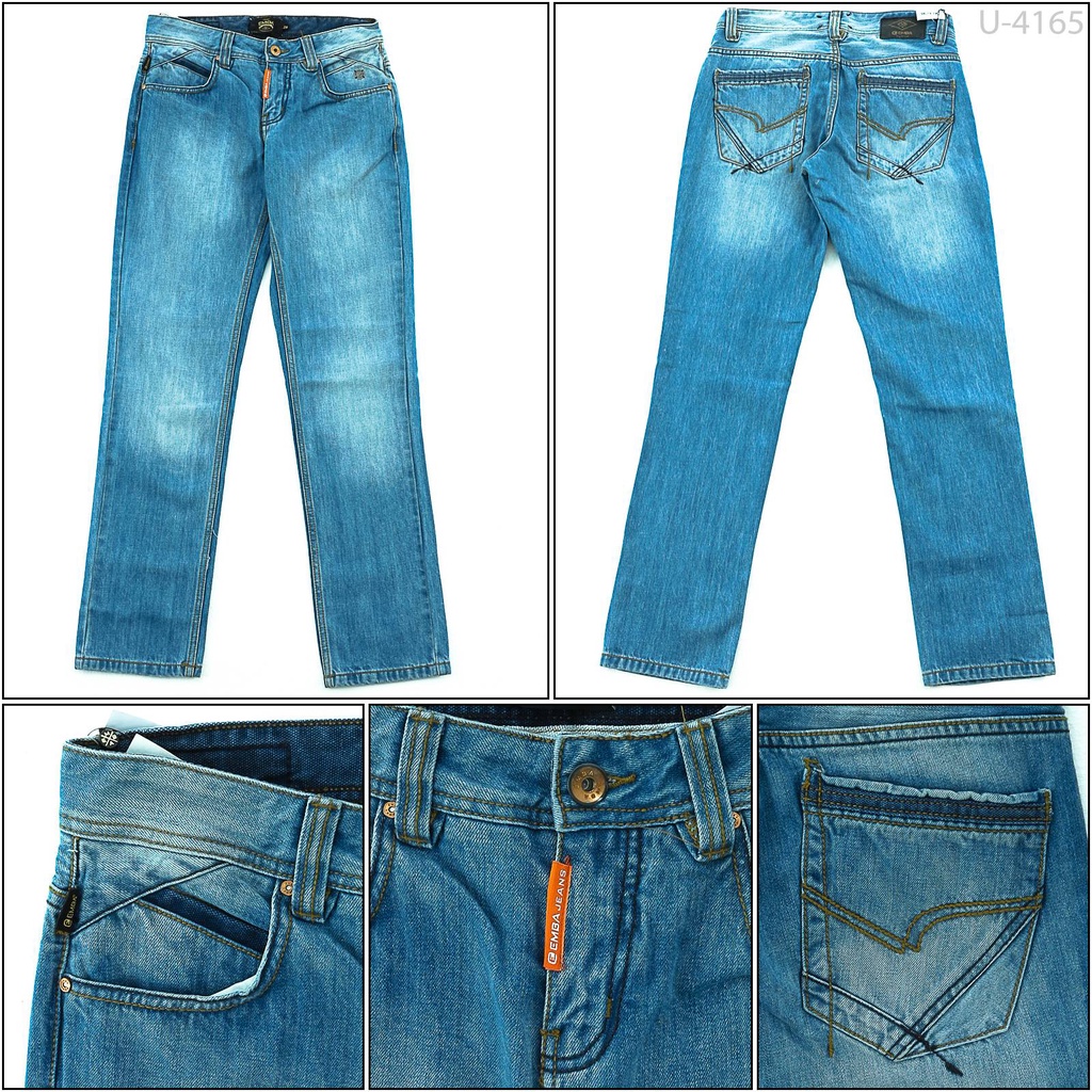 Celana Panjang Jeans Cowok Reguler Emba 27-32