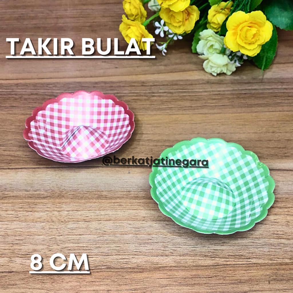 TAKIR BULAT 8 CM / ALAS KUE KLEPON / ALAS KUE / 20 PCS