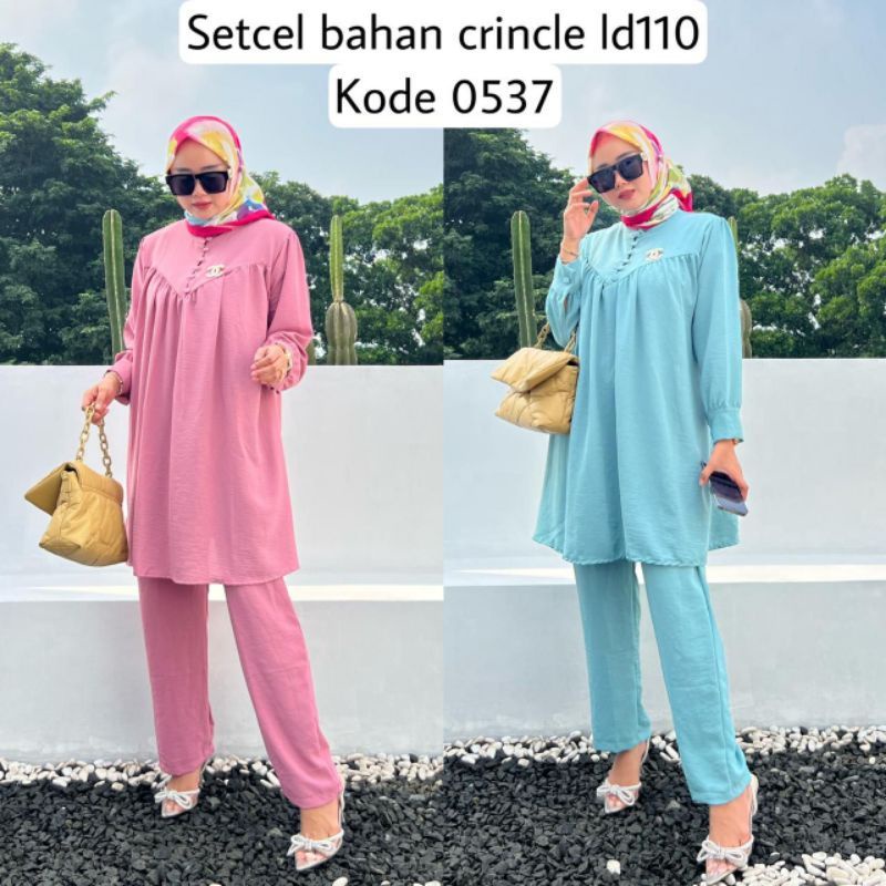 SETELAN WANITA CRINKLE / ONE SET CRINKLE AIRFLOW