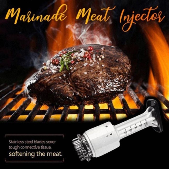 Meat Tenderizer Needle Stainless Steel Steak Meat Injector Marinade