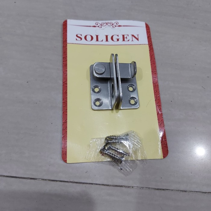 [10SET] Grendel Pintu Dorong Geser Sliding Slot Stainless SS Soligen 405 -1set