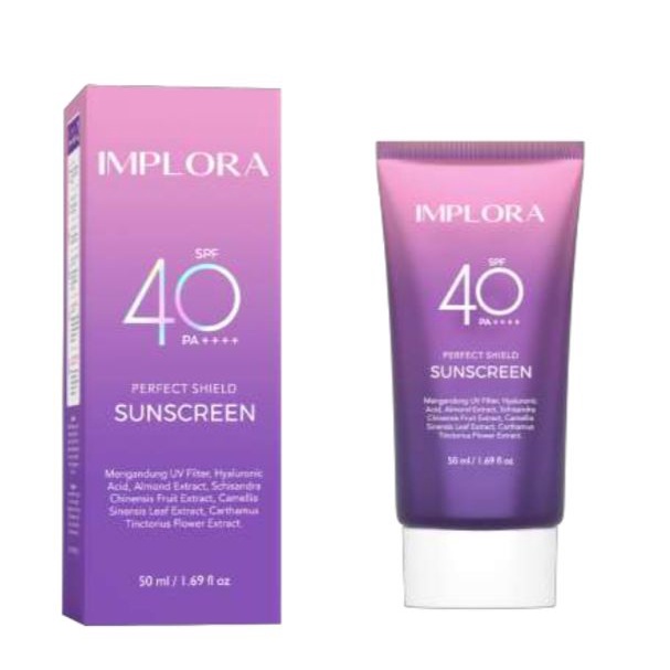 IMPLORA Perfect Shield Sunscreen SPF 40++ 50ml BPOM ORIGINAL