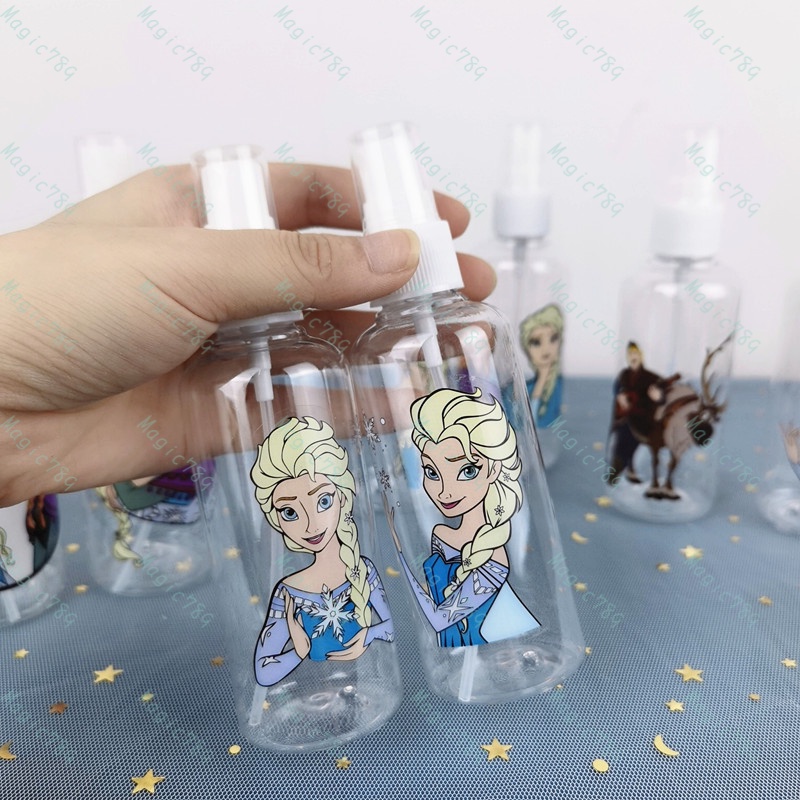 Magic789 Lovely Frozen Elsa Spray Bottle for Cosmetic 100ML Plastic Cartoon Travel Size Bottles