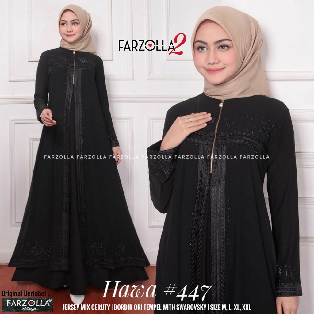 Abaya Jetblack Premium, Gamis Abaya Hitam, Gamis Abaya Turki Hawa ORIGINAL BY Farzola