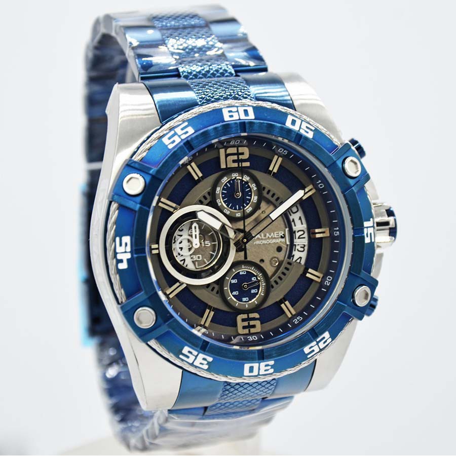 Jam Tangan Pria BALMER ORIGINAL Stainless Steel B.8108MBLU/D50925H-biru silver
