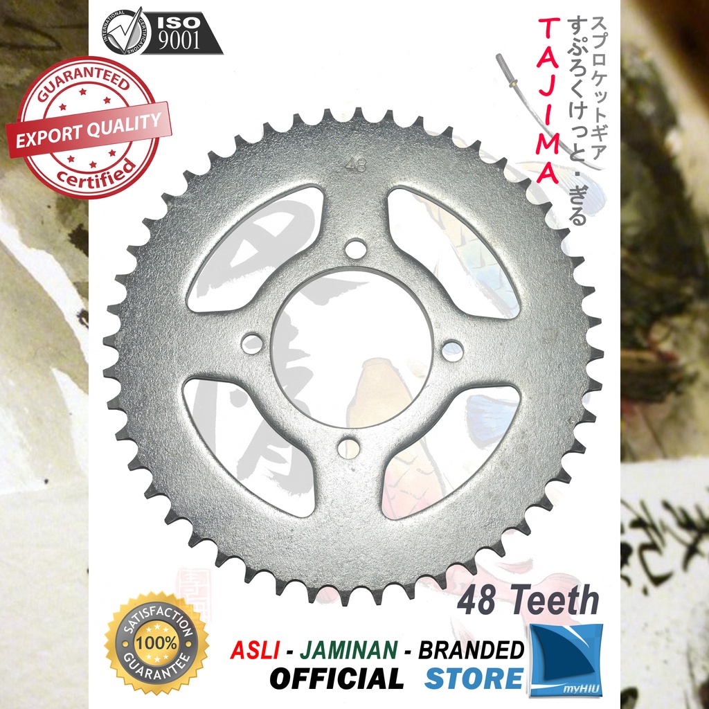 Gigi Tarik 40T ~ 53T YAMAHA Jupiter MX / New / 135cc Gir Belakang - Rear Sprocket Gear TAJIMA-428-48T