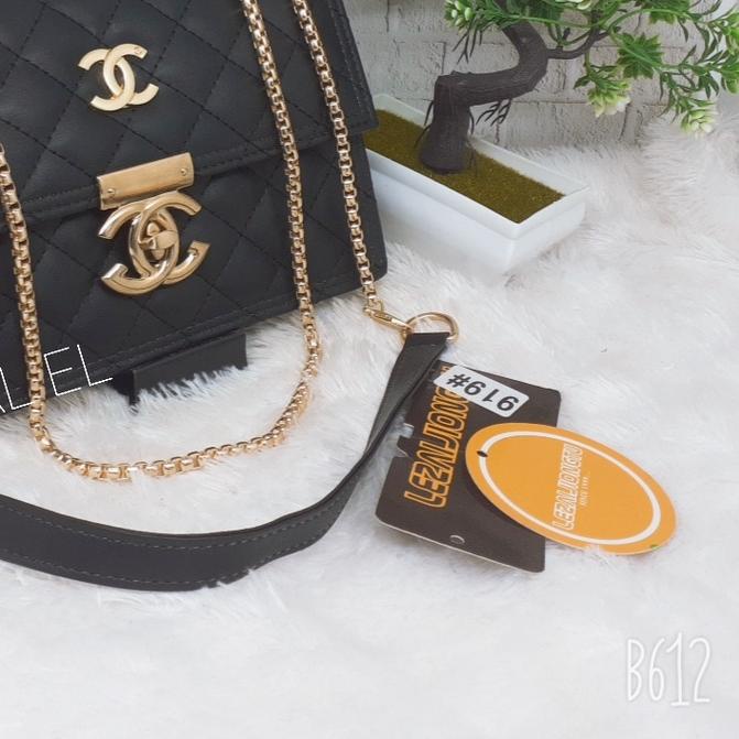 ○ CHAN AL EL Tas Selempang Wanita Bordir Konci CC Tas Shoulder Tali Rantai import Akrilik Tas Murah 