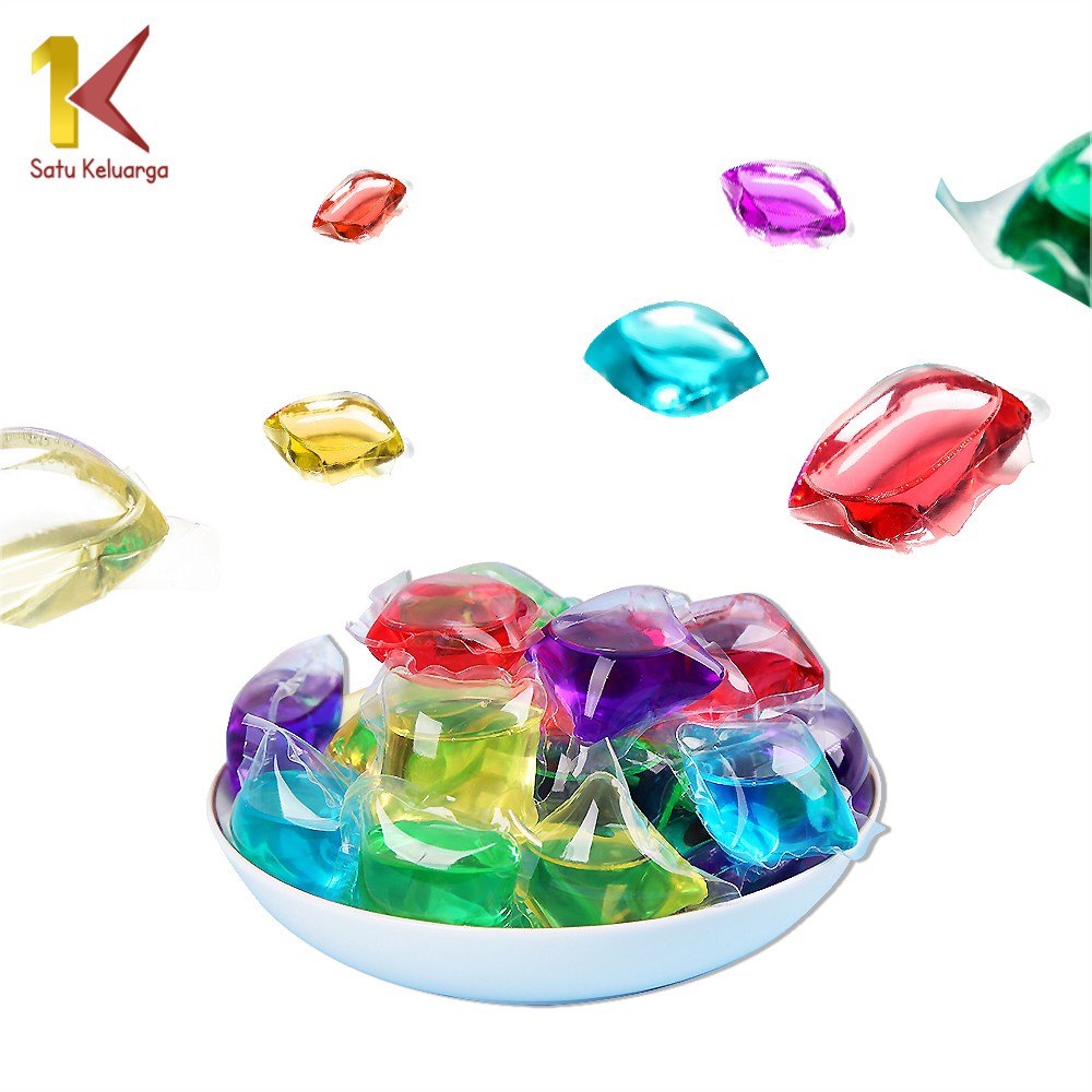 Satu Keluarga Sabun Cuci Baju C494 Sabun Cair Butir Ajaib Portable ISI 100PCS Detergen Laundry Ball 
