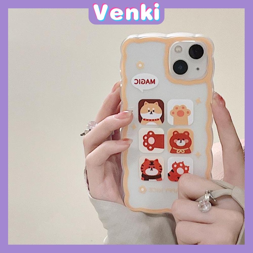 iPhone Case Silicone Soft Case Clear Case Wave Anti-Slip Shockproof Camera Full Coverage Protection Cartoon Cute For iPhone 13 Pro Max iPhone 12 Pro Max iPhone 11 iPhone 7 Plus