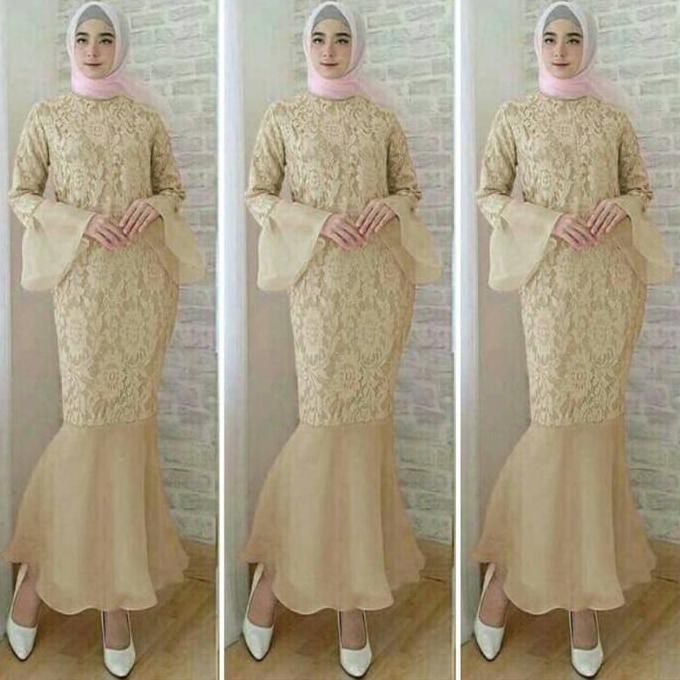 GROSIR & ECER^^ MAXI DRESS MUSLIM/ MAXY HIJAB PESTA CANTIK - MERMAID (vs) - Mocca ^^^