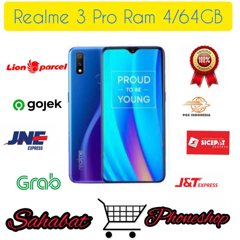 REALME 3 PRO RAM 4/64 GB GARANSI RESMI REALME