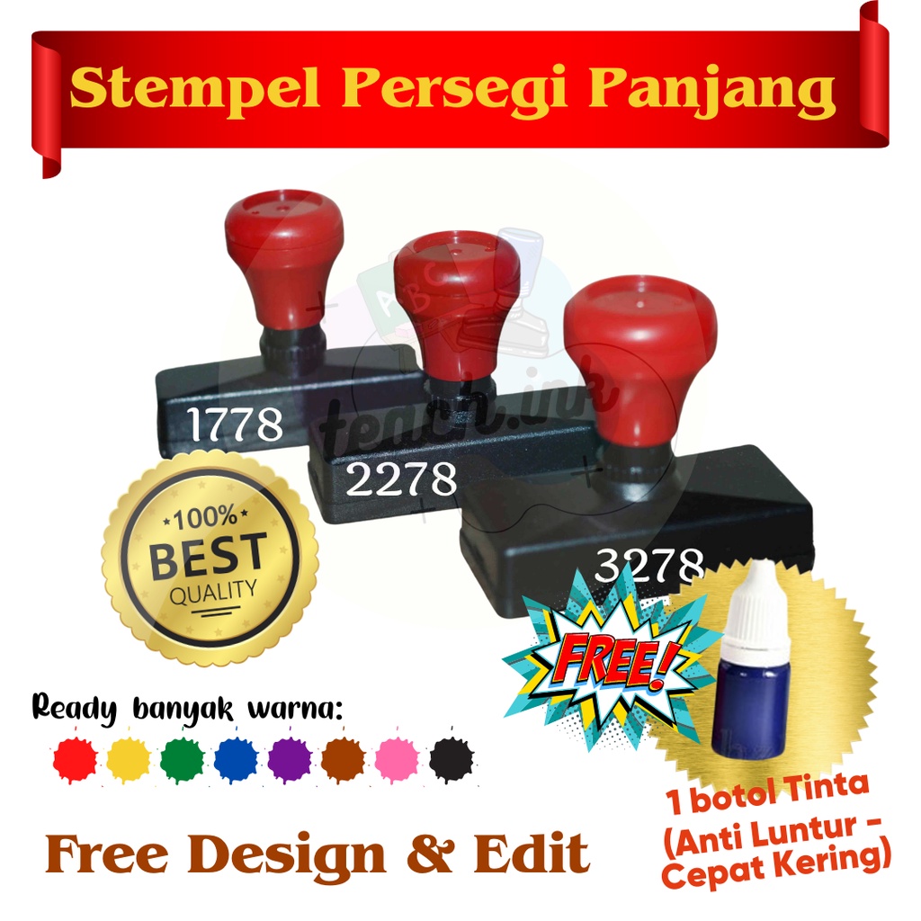 

Stempel Otomatis Cap Flash Bentuk Persegi Panjang Murah by Teach Ink Stempel