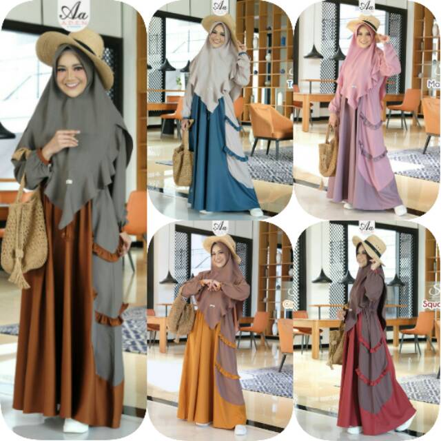 ADEN HIJAB - SHANUM SET DRESS - GAMIS TOYOBO MIX VANCO - GAMIS SET SYARI - SET SYARI TERPOPULER